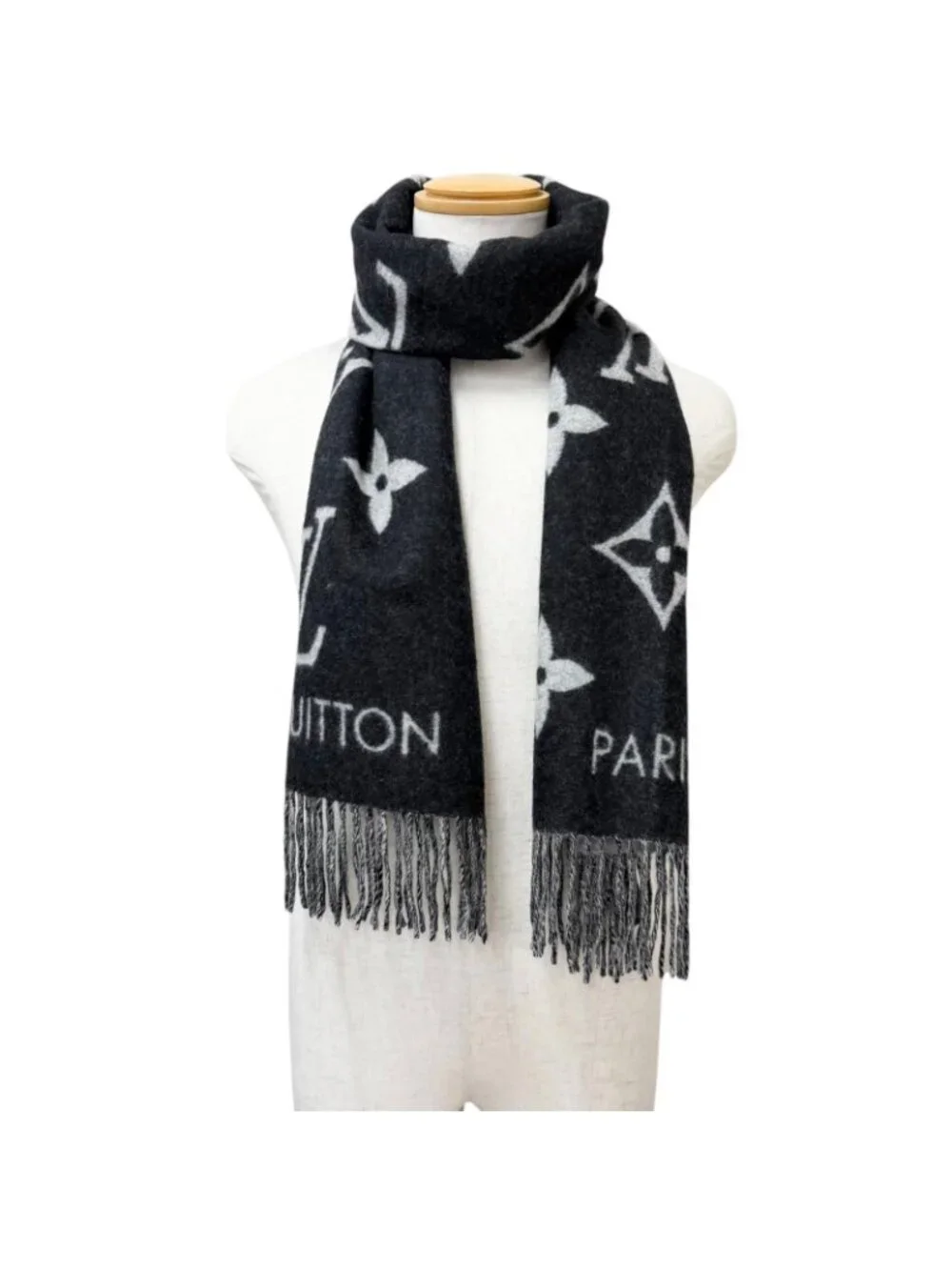 Louis Vuitton Echarpe Reykjavik Cashmere Scarf Black